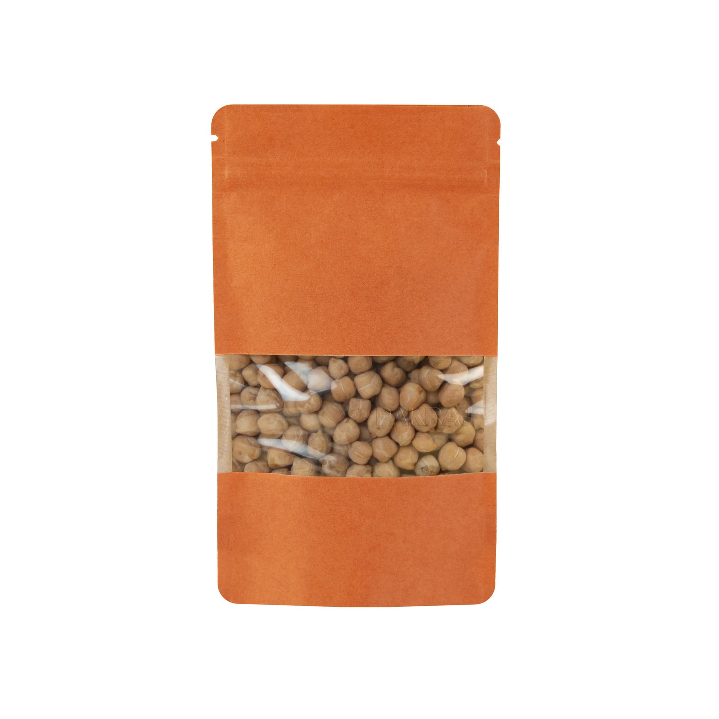 Torebka papierowa z okienkiem DOYPACK 85x50x145 mm 100ml pomarańczowy