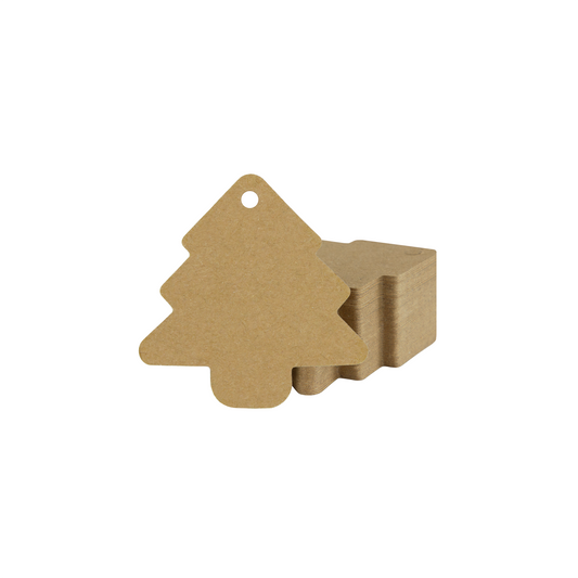 Zawieszka ozdobna w kształcie choinki, 55×55 mm, KRAFT, 50 szt
