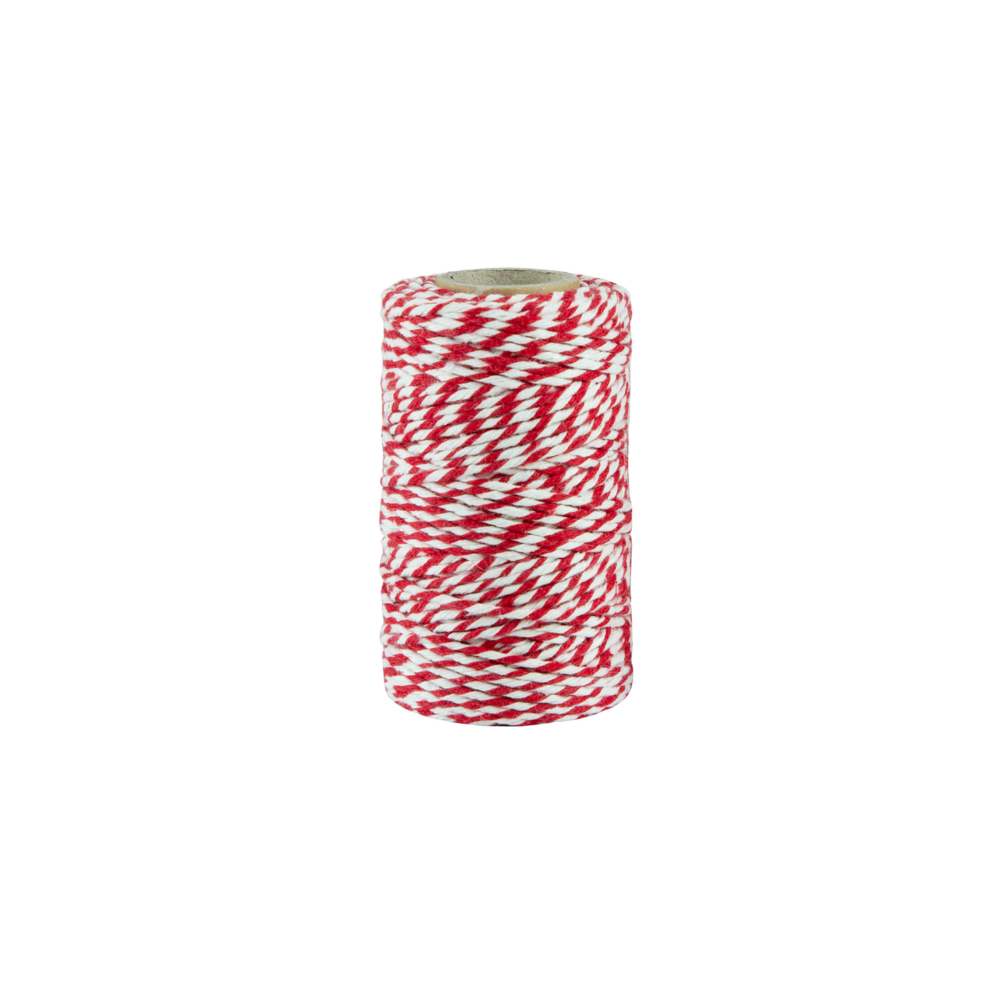 Sznurek bawełniany, 2mm/70m 100g, czerwono-biały